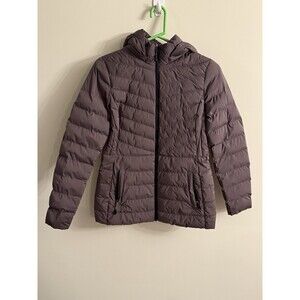 32 Degrees Heat Womens Hooded Puffer Jacket 4‎ Way Stretch in Açaí Berry, S